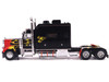 2002 Peterbilt 379 Custom Truck Tractor Black with Flame Graphics 1/43 Diecast Model IXO Models U43TR002