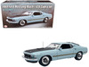 1969 Ford Mustang Mach 1 428 Cobra Jet Aztec Aqua Blue with Black Hood Limited Edition to 400 pieces Worldwide 1/18 Diecast Model Car ACME A1801885