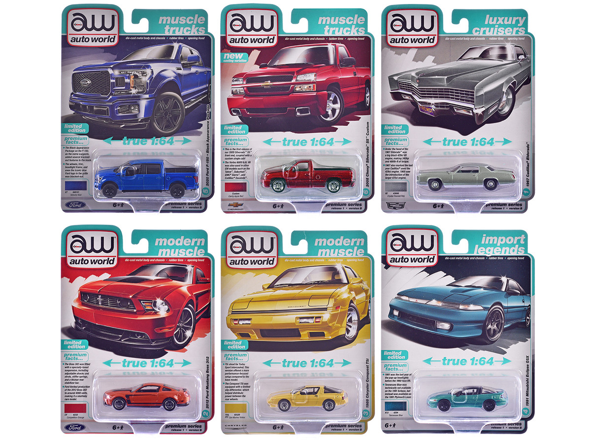 Auto World Premium 2025 Release 1 Set B of 6 pieces 1/64 Diecast