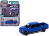 2020 Ford F 150 FX4 Black Appearance Package Pickup Truck Velocity Blue Muscle Trucks Series 1/64 Diecast Model Car Auto World 64502-AWSP188B
