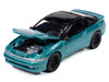 1991 Mitsubishi Eclipse GSX Tennessee Blue Metallic with Black Top Import Legends Series 1/64 Diecast Model Car Auto World 64502-AWSP189B