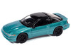1991 Mitsubishi Eclipse GSX Tennessee Blue Metallic with Black Top Import Legends Series 1/64 Diecast Model Car Auto World 64502-AWSP189B