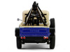 1948 Dodge Power Wagon Wrecker Tow Truck Beige and Blue Chevron Special Edition Series 1 1/64 Diecast Model Car Greenlight 41175A