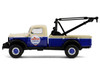1948 Dodge Power Wagon Wrecker Tow Truck Beige and Blue Chevron Special Edition Series 1 1/64 Diecast Model Car Greenlight 41175A