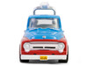 1956 Ford F 100 Pickup Truck with Tool Boxes and Ladders Chevron Blue and Red Chevron Special Edition Series 1 1/64 Diecast Model Car Greenlight 41175B
