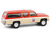 1988 GMC Suburban Sierra Classic C10 Chevron Orange and Beige with White Stripes Chevron Special Edition Series 1 1/64 Diecast Model Car Greenlight 41175D