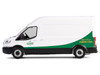 2015 Ford Transit Van White and Green Cold Pursuit 2019 Movie Hollywood Series Release 43 1/64 Diecast Model Car Greenlight 62040F