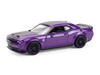 2023 Dodge Challenger SRT Hellcat Plum Crazy Metallic with Black Stripes Showroom Floor Series 7 1/64 Diecast Model Car Greenlight 68070A