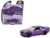 2023 Dodge Challenger SRT Hellcat Plum Crazy Metallic with Black Stripes Showroom Floor Series 7 1/64 Diecast Model Car Greenlight 68070A