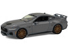2024 Ford Mustang GT Dark Matter Gray with Black and Red Stripes Showroom Floor Series 7 1/64 Diecast Model Car Greenlight 68070B