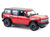 2024 Ford Bronco Badlands 4 Door Hot Pepper Red with Gray Top Showroom Floor Series 7 1/64 Diecast Model Car Greenlight 68070C