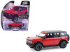 2024 Ford Bronco Badlands 4 Door Hot Pepper Red with Gray Top Showroom Floor Series 7 1/64 Diecast Model Car Greenlight 68070C