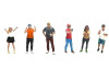 The Fanatics 6 piece Diecast Figure Set Limited Edition for 1/64 Scale Models American Diorama AD-2420MJ