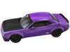 2018 Dodge Challenger SRT Demon Plum Crazy Metallic with Matt Black Hood 1/43 Diecast Model Car IXO Models IA43001