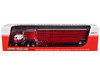 International TranStar COE and 45 Wilson Vintage Livestock Trailer Koppes Truck Line Red and White 1/64 Diecast Model DCP/First Gear 69-2028