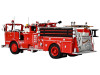 1965 Crown Firecoach Fire Engine Los Angeles County Fire Department LA County FD LACFD Emergency Series Limited Edition to 2500 pieces Worldwide 1/50 Diecast Model Iconic Replicas 50-0544