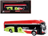 New Flyer Xcelsior Charge NG Electric Transit Bus TTC Toronto Transit Commission Red and Green with White Stripes The Bus & Motorcoach Collection 1/87 HO Diecast Model Iconic Replicas 87-0579