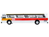 Flxible 53102 New Look Transit Bus "San Francisco MUNI - Landor Scheme" White with Red and Yellow Stripes "Vintage Bus & Motorcoach Collection" Limited Edition 1/87 HO Diecast Model Iconic Replicas 87-0596Flxible 53102 New Look Transit Bus "San Francisco MUNI - Landor Scheme" White with Red and Yellow Stripes "Vintage Bus & Motorcoach Collection" Limited Edition 1/87 HO Diecast Model Iconic Replicas 87-0596