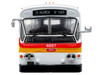 Flxible 53102 New Look Transit Bus "San Francisco MUNI - Landor Scheme" White with Red and Yellow Stripes "Vintage Bus & Motorcoach Collection" Limited Edition 1/87 HO Diecast Model Iconic Replicas 87-0596