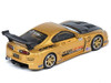 Toyota Supra A80 Top Secret GT300 RHD Right Hand Drive Gold Metallic with Carbon Hood 1/64 Diecast Model Car Inno Models IN64-A80TS-GOLD