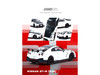 Nissan GT R R35 Nismo RHD Right Hand Drive White with Carbon Hood and Top 1/64 Diecast Model Car Inno Models IN64-R35N-WHI