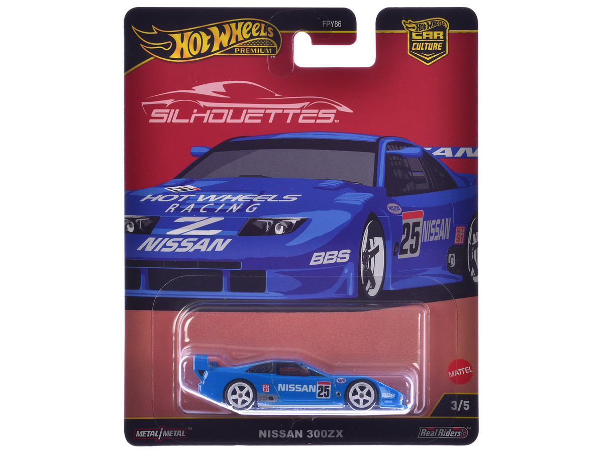 Nissan 300ZX #25 Hot Wheels Racing Blue Silhouettes Series Diecast