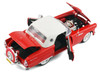 1956 Ford Thunderbird Hard Top Red 1/18 Diecast Model Car Motormax 73176