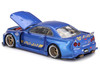 Nissan Skyline GT R R34 SHINJUKU V2 Aero RHD Right Hand Drive Blue Metallic Designed by Jun Imai Kaido House Special 1/64 Diecast Model Car Mini GT KHMG158