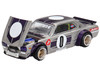 Nissan Skyline 2000GT R KPGC10 Kaido Works V1 RHD Right Hand Drive #0 Silver Metallic with Purple Stripes Designed by Jun Imai Kaido House Special 1/64 Diecast Model Car Mini GT KHMG165