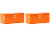 Mobile Offices Orange Set of 2 pieces 1/87 HO Plastic Model Herpa 053600-004OR