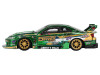 Nissan Silvia S15 LB Super Silhouette RHD Right Hand Drive Fausto Racing 2024 Green Metallic Limited Edition 1/64 Diecast Model Car Mini GT MGT00858