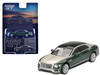 Bentley Flying Spur White Sand and Verdant Green Metallic with Black Top Limited Edition 1/64 Diecast Model Car Mini GT MGT00867