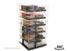 Acrylitower Showcase Large 24 Car Display Desktop Spinner with Cover Clear Mijo Exclusives for 1/64 Scale Models MJ19032C