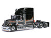 2010 International Lonestar Truck Tractor Black with Silver Stripes 1/64 Diecast Model IXO Models 64TR009A