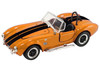 Shelby Cobra 427 S C Orange with Black Stripes Shelby Collectibles Series 1/64 Diecast Model Car ACME SC-705-O
