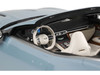 2023 Aston Martin DB12 Volante Caribbean Blue Pearl with White Interior 1/18 Model Car GT Spirit GT479