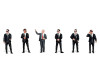 The Bodyguards 6 piece Diecast Figure Set Limited Edition for 1/64 Scale Models American Diorama AD-2421MJ