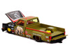Chevrolet Silverado Dually Pickup Truck Sumatran Rhino Tan and Carbon with Graphics Designed by Jun Imai Kaido House Special 1/64 Diecast Model Car Mini GT KHMG153