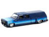 1973 Chevrolet Cheyenne Super 30 Pickup Truck with Camper Shell Blue with Stripes Limited Edition to 8500 pieces Worldwide 1/64 Diecast Model Car M2 Machines 39000-MJS04