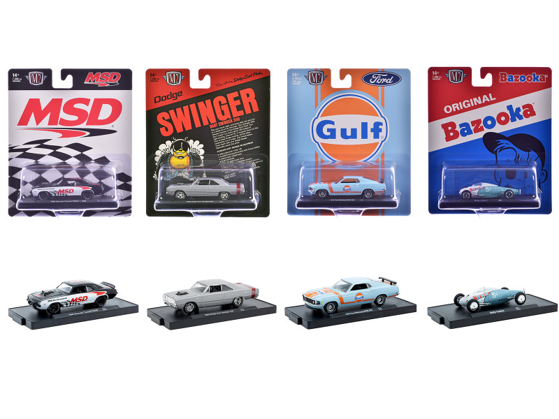 Auto Drivers Set of 4 pieces in Blister Packs Release 131 Limited Edition to 7500 pieces Worldwide 1/64 Diecast Model Cars M2 Machines 11228-131