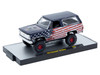 1974 Chevrolet K5 Blazer Iron Eagle Dark Blue with American Flag Graphics Limited Edition to 5500 pieces Worldwide 1/64 Diecast Model Car M2 Machines 31500-HS60