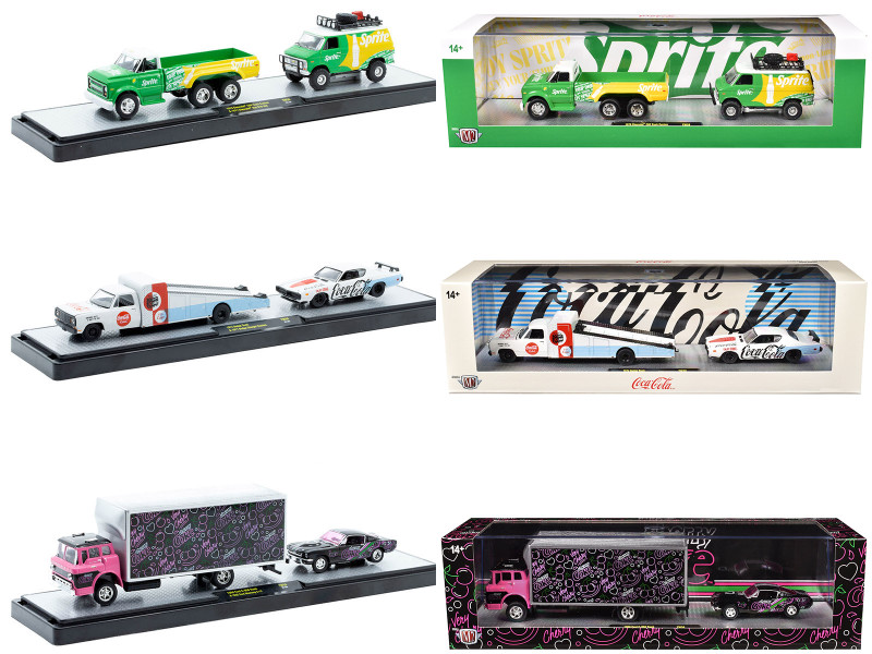 Auto Haulers Soda Set of 3 pieces Release 38 Limited Edition to 8000 pieces Worldwide 1/64 Diecast Models M2 Machines 56000-TW38
