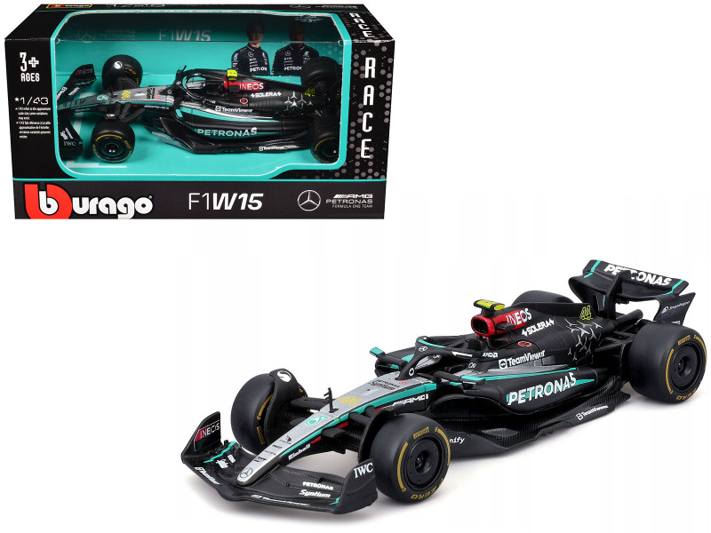 Mercedes AMG F1 W15 E Performance #44 Lewis Hamilton Petronas Formula One F1 World Championship 2024 Race Series 1/43 Diecast Model Car Bburago 38208LH