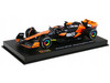 McLaren MCL38 #81 Oscar Piastri OKX Formula One F1 Miami GP 2024 with Driver Figure and Display Case Race Series 1/43 Diecast Model Car Bburago 38215OP