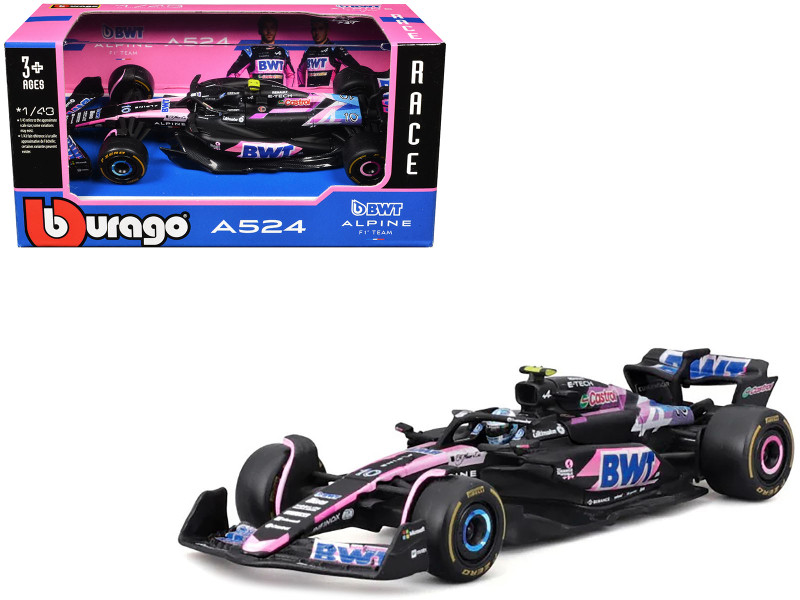 Alpine A524 #10 Pierre Gasly BWT Formula One F1 World Championship 2024 Race Series 1/43 Diecast Model Car Bburago 38219PG