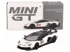Lamborghini Aventador SVJ 63 Bianco Asopo White with Carbon Top Limited Edition 1/64 Diecast Model Car Mini GT MGT00842