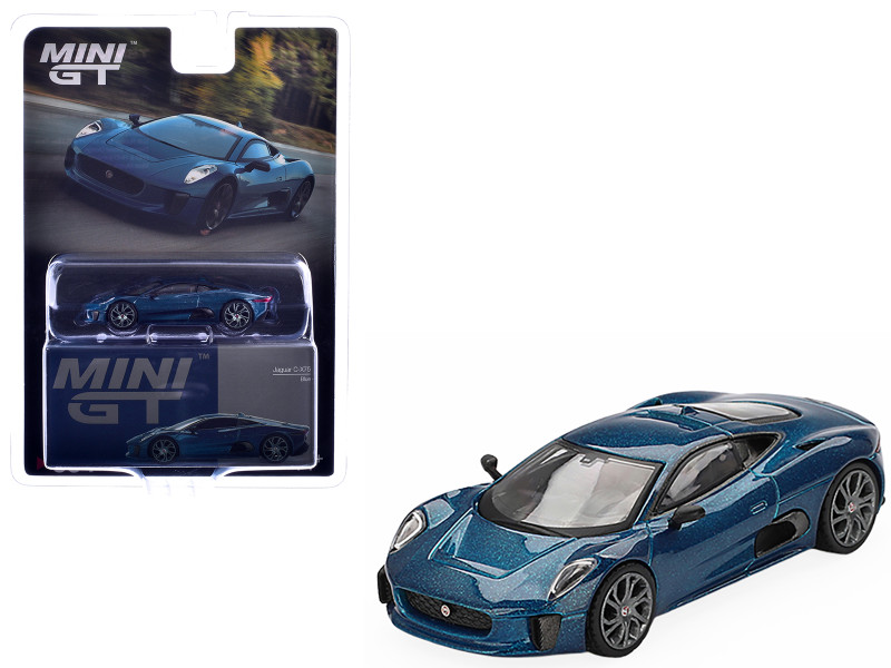Jaguar C X75 Blue Metallic Limited Edition 1/64 Diecast Model Car Mini GT MGT00884