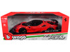 Ferrari SF90 XX Stradale Red with Black Top Race + Play Series 1/18 Diecast Model Car Bburago 16020RD