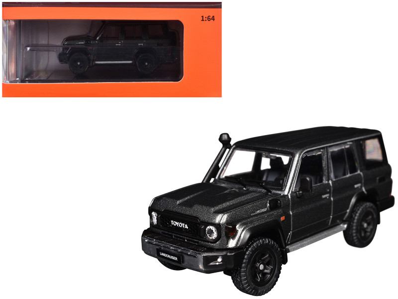 Toyota Land Cruiser J76 Gray Metallic 1/64 Diecast Model Car GCD KS-081-456