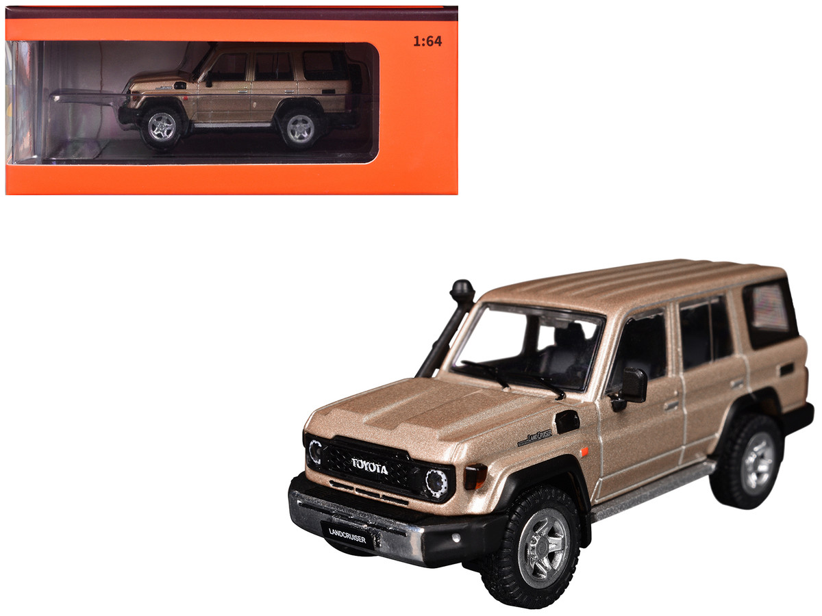 Toyota Land Cruiser J76 Gold Metallic 1/64 Diecast Model Car GCD